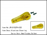 JR-0152F4-GD Aluminum Steering Servo Horn 4mm-Futaba,Golden