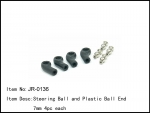 JR-136  Steering Ball and Plastic Ball-end 7mm 4pcs