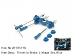 JR-0151-BL Throttle/Brake Linkage Set,Blue