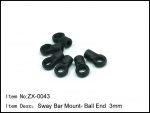 ZX-043  Sway-bar Mount Ball end 3mm
