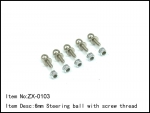 ZX-0103  6mm Steering Ball with thread