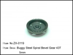 ZX-0119 Buggy CNC Steel Racing Gear 43T 5mm